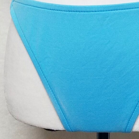VINTAGE 80s Becca Blue Strapless High Rise Bikini - Picture 16 of 16